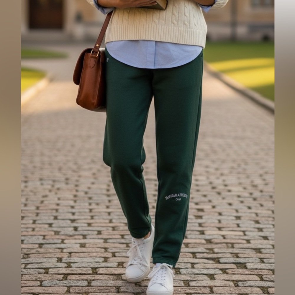 Mayfair Group Green Embroidered Logo Loungewear Joggers - M